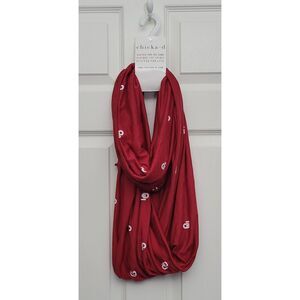 chicka-d Infinity Scarf Oklahoma University Sooners Crimson & Cream Spirit Scarf
